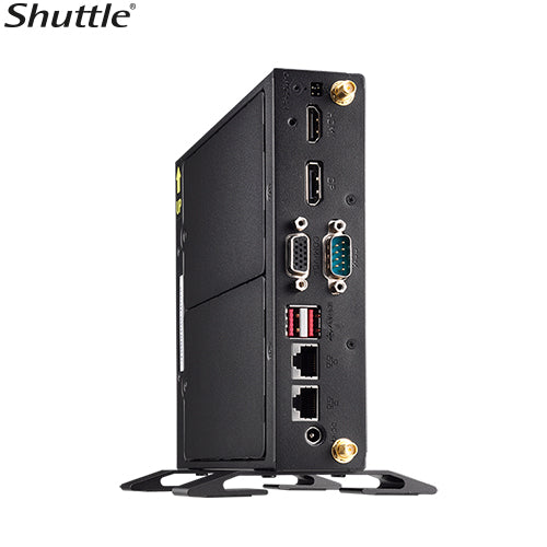 Shuttle DS20U V2 Slim Mini PC 1L Barebone - Intel Celeron 5205U, Fan-less, 2x LAN , RS232/RS422/R...