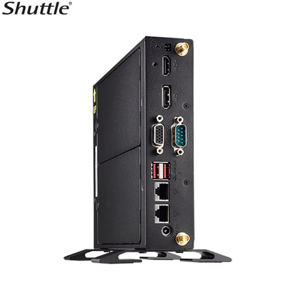 Shuttle DS20U V2 Slim Mini PC 1L Barebone - Intel Celeron 5205U, Fan-less, 2x LAN , RS232/RS422/R...