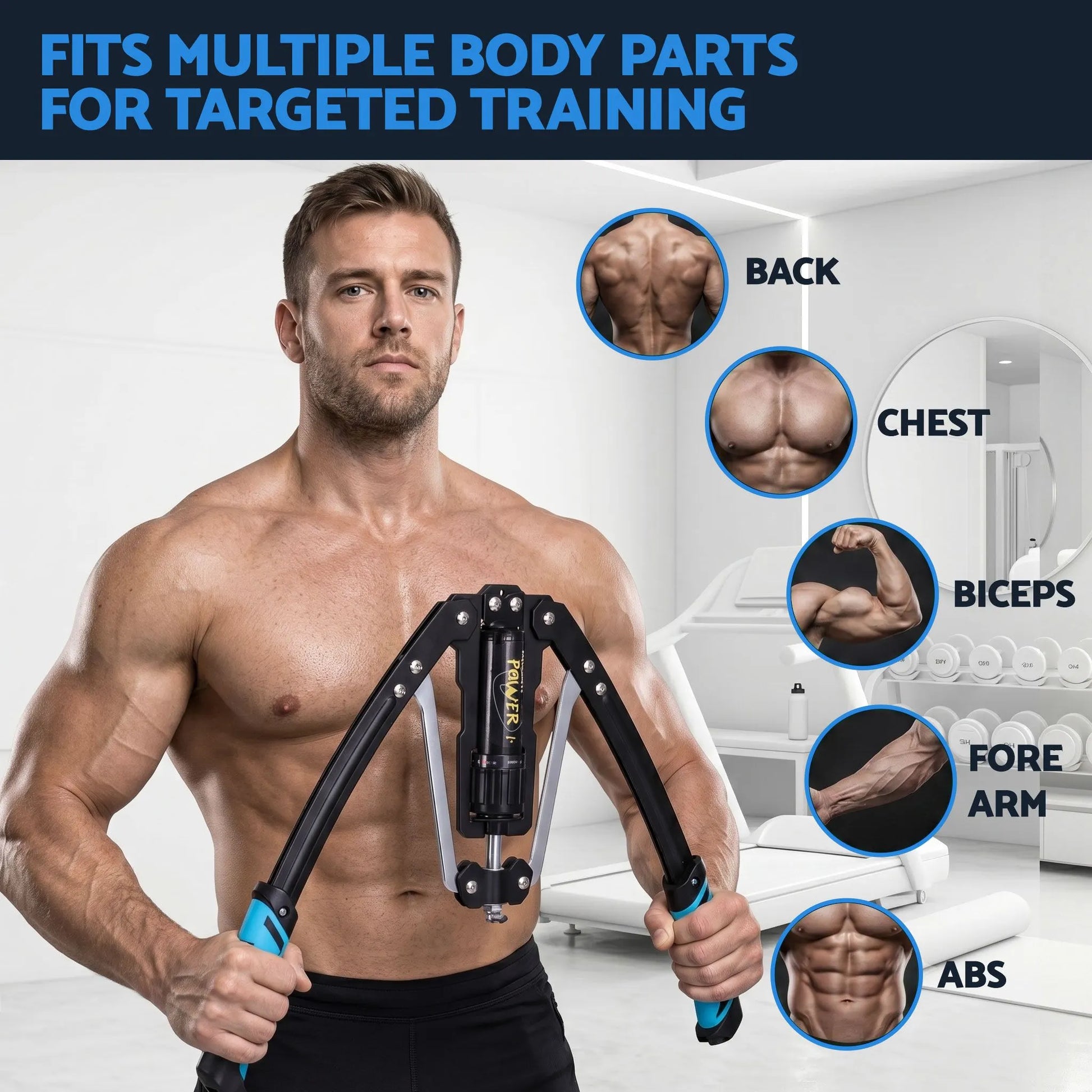 Everfit Twister Arm Exerciser Chest Trainer 10-200kg Adjustable Hydraulic Power  - Image 6