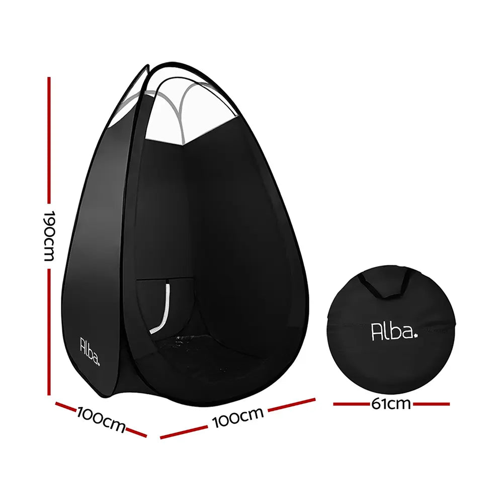 Portable Pop Up Tanning Tent - Black - Image 2
