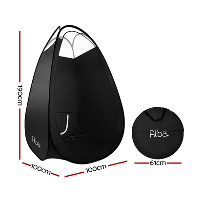 Portable Pop Up Tanning Tent - Black - Image 2