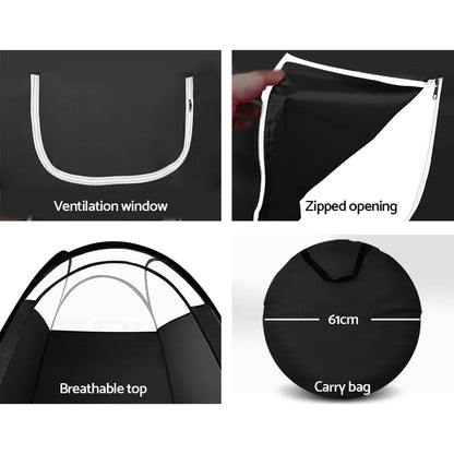 Portable Pop Up Tanning Tent - Black - Image 4