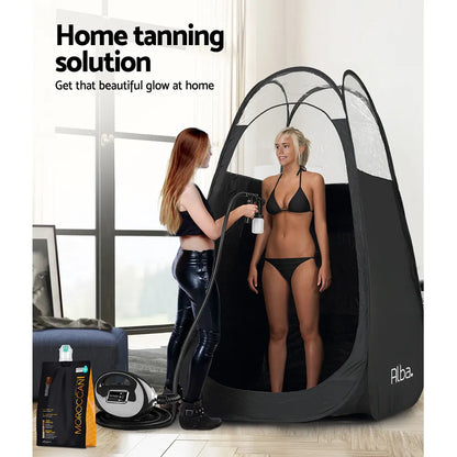 Portable Pop Up Tanning Tent - Black - Image 5