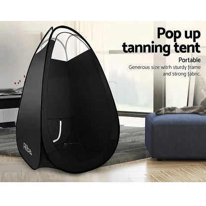 Portable Pop Up Tanning Tent - Black - Image 6