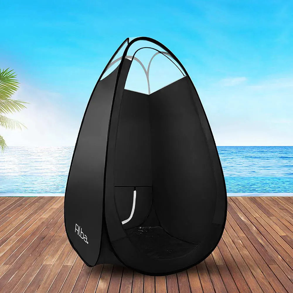 Portable Pop Up Tanning Tent - Black - Image 7