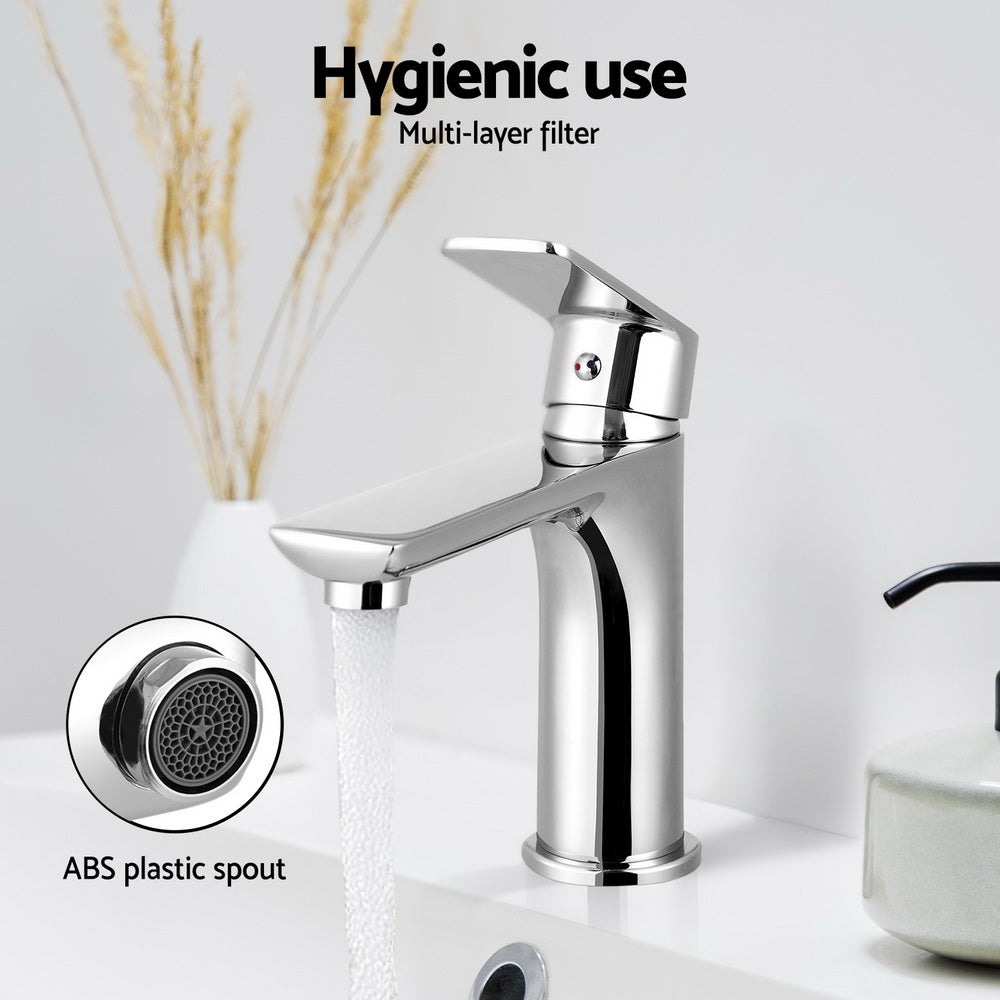 Cefito Bathroom Basin Mixer Tap Brass Faucet Vanity Laundry Sink Chrome - Image 7