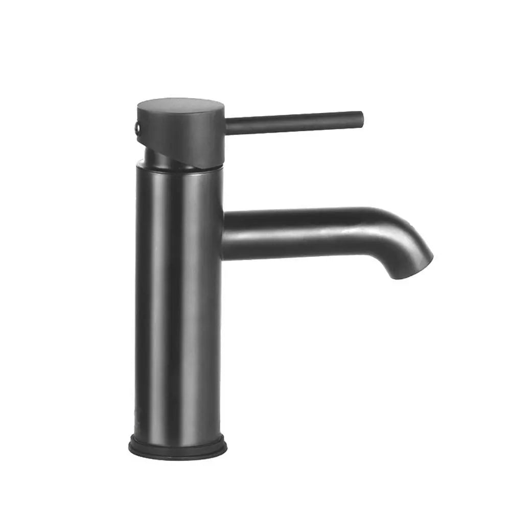 Cefito Bathroom Basin Mixer Tap Round Brass Faucet Vanity Laundry Black - Image 4