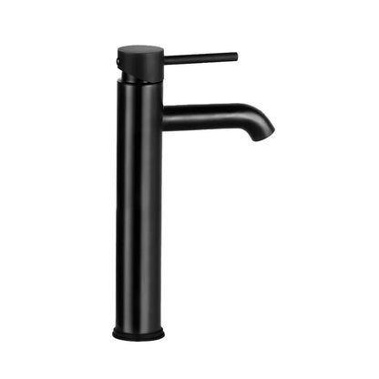 Cefito Bathroom Basin Mixer Tap Round Tall Faucet Vanity Laundry Black - Image 4