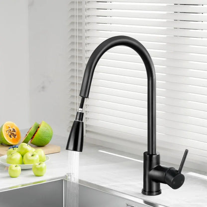 Cefito Kitchen Mixer Tap Pull Out 2 Mode Sink Faucet Basin Laundry Black - Image 8