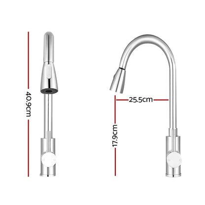 Cefito Kitchen Mixer Tap Pull Out 2 Mode Sink Faucet Basin Laundry Chrome - Image 2