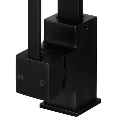 Cefito Kitchen Mixer Tap Mixer Square Sink Faucet Basin Laundry Black - Image 7