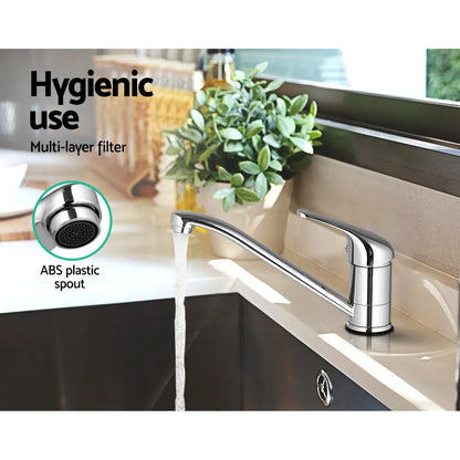 Cefito Kitchen Mixer Tap Mixer Long Spout Sink Faucet Basin Laundry Chrome - Image 6