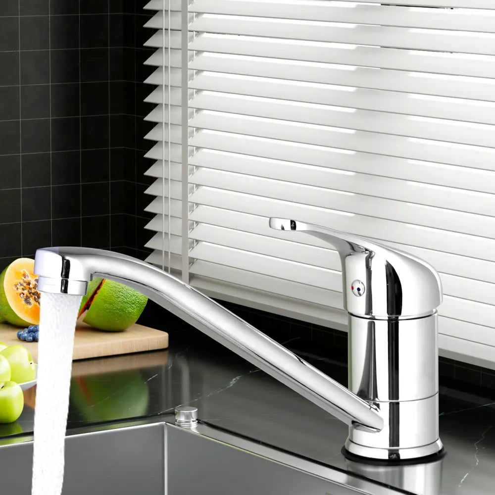 Cefito Kitchen Mixer Tap Mixer Long Spout Sink Faucet Basin Laundry Chrome - Image 8