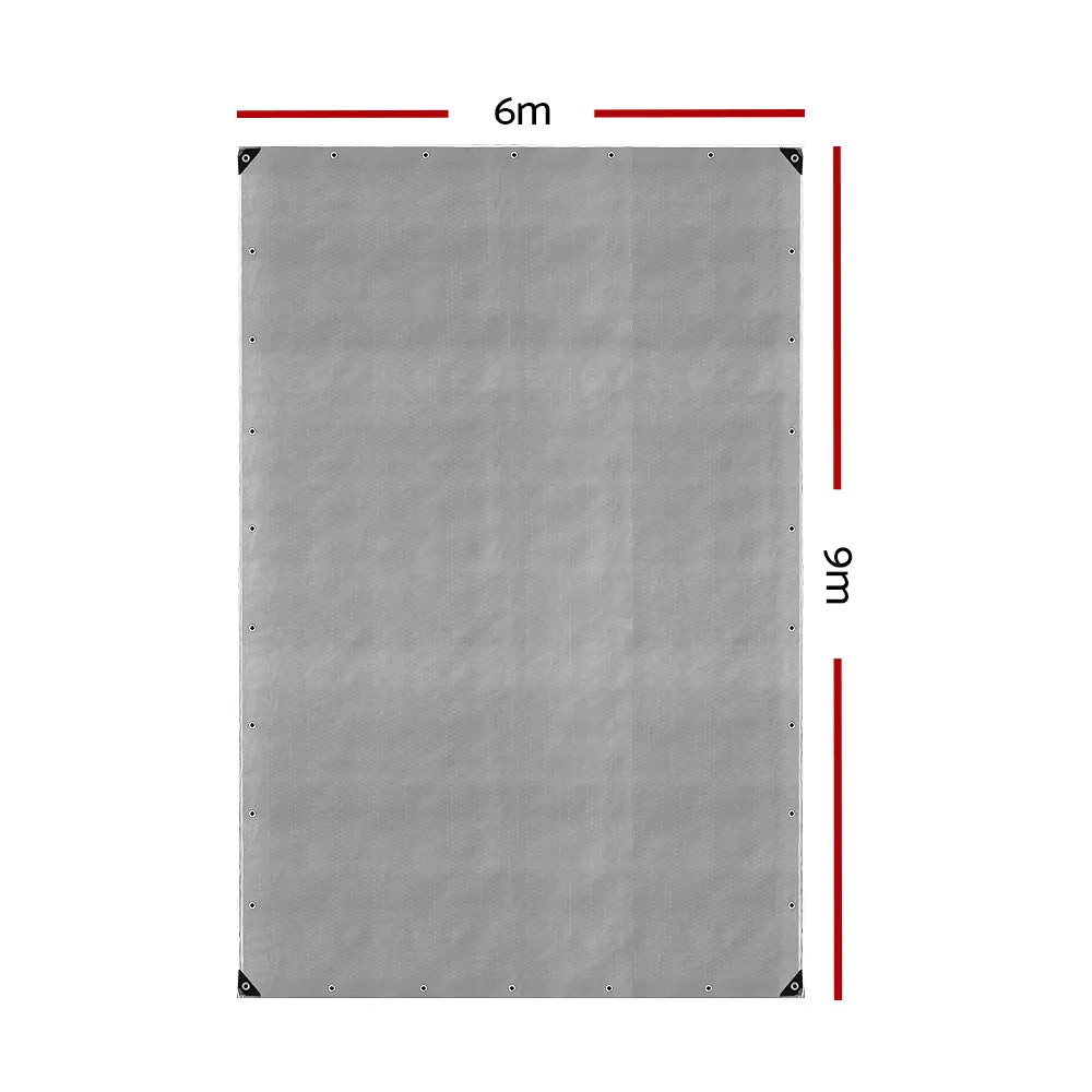 Instahut Tarp Tarpaulin 6x9m Canvas Camping Heavy Duty Sun Cover - Image 2