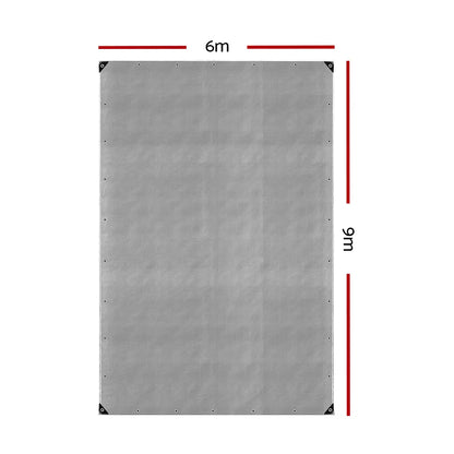 Instahut Tarp Tarpaulin 6x9m Canvas Camping Heavy Duty Sun Cover - Image 2