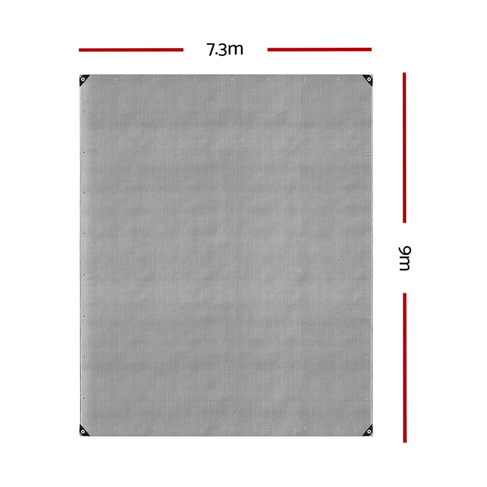 Instahut Tarp Tarpaulin 7.3x9m Canvas Camping Heavy Duty Sun Cover - Image 2