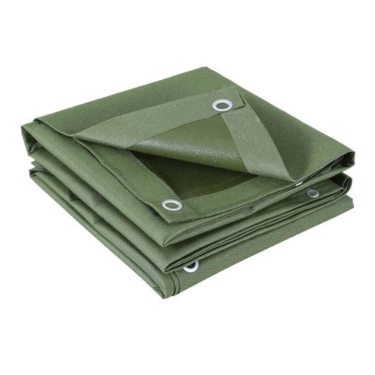 Instahut 3x4m Tarp Tarpaulin 600GSM Camping Canvas Heavy Duty Water Resistant