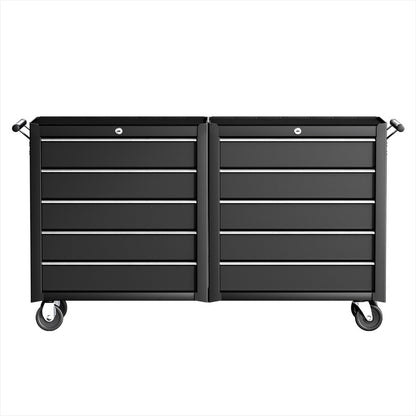 Giantz Tool Chest Trolley 10 Drawers Toolbox Storage Black - Image 3