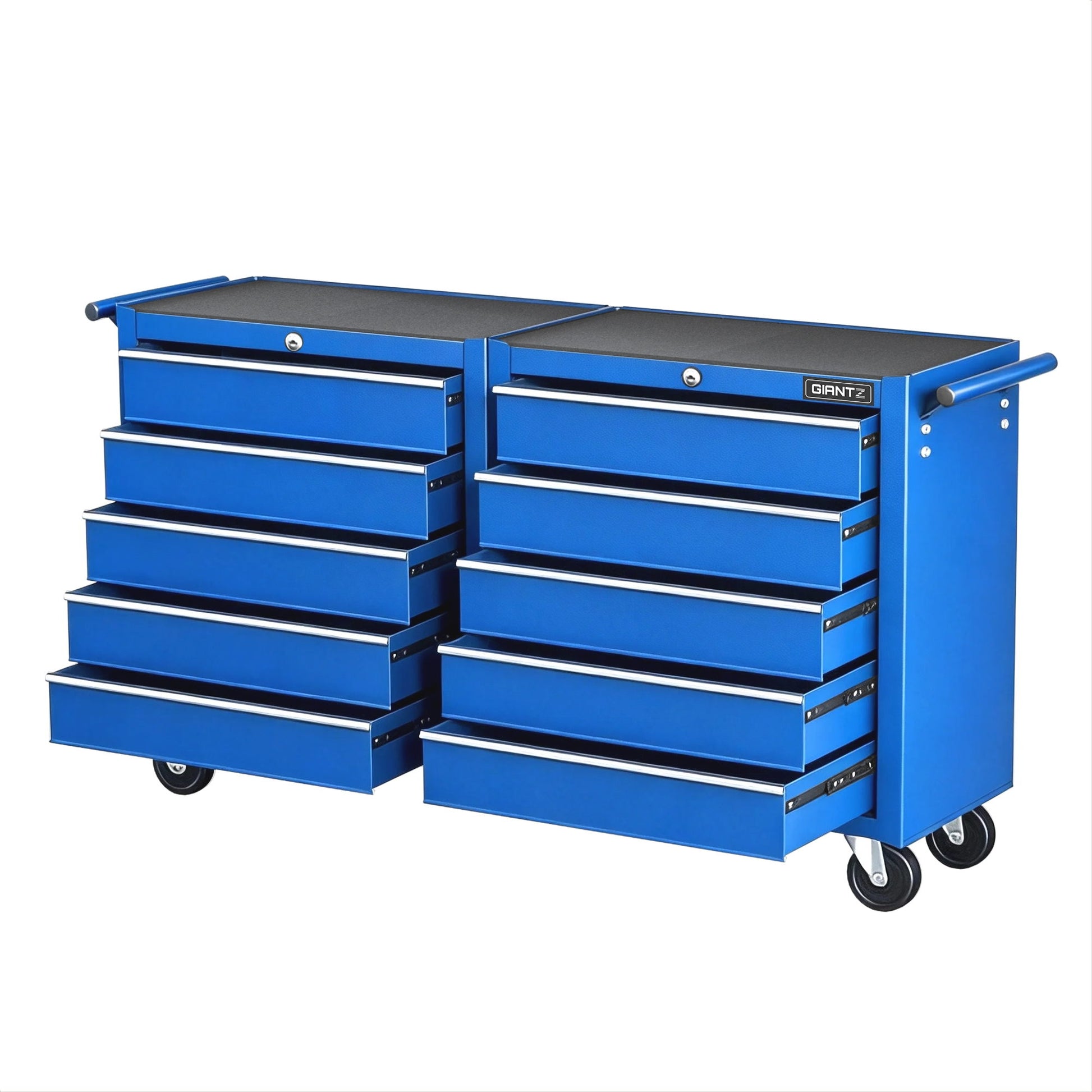 Giantz Tool Chest Trolley 10 Drawers Toolbox Storage Blue - Image 2