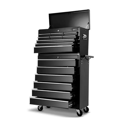 Giantz 15 Drawer Tool Box Cabinet Chest Trolley Toolbox Garage Storage Box - Image 7