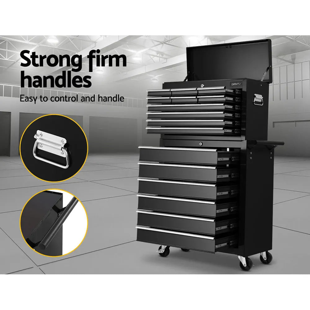 Giantz 16 Drawer Tool Box Cabinet Chest Trolley Toolbox Garage Storage Box - Image 7