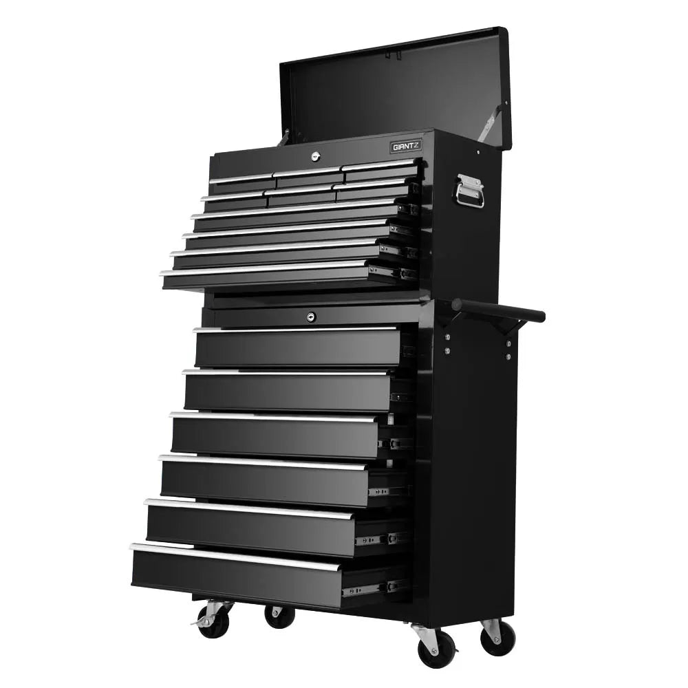 Giantz 16 Drawer Tool Box Cabinet Chest Trolley Toolbox Garage Storage Box - Image 8