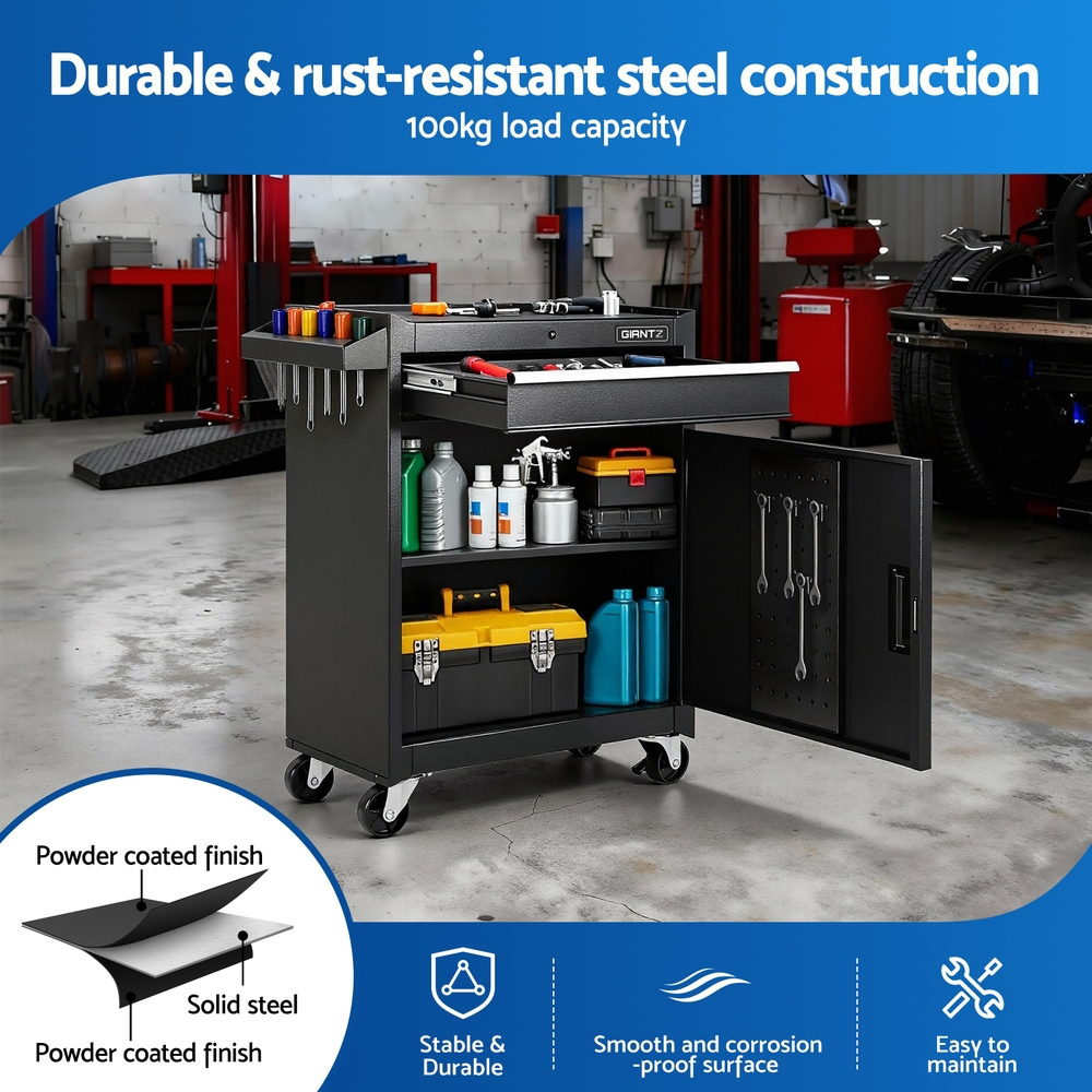 Giantz Tool Chest Trolley Cabinet Rolling Toolbox Garage Storage Tools organizer - Image 4