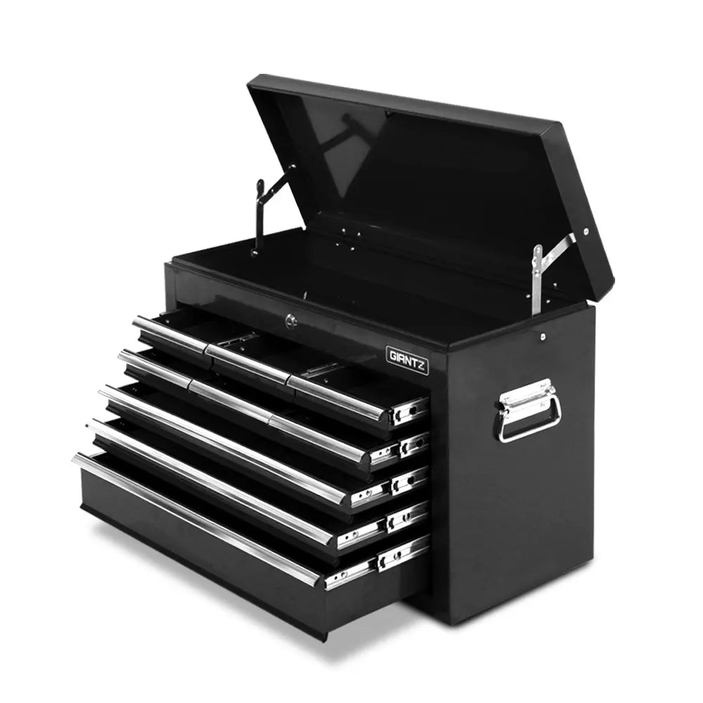 Giantz 9 Drawer Tool Box Cabinet Chest Toolbox Storage Garage Organiser Black - Image 8