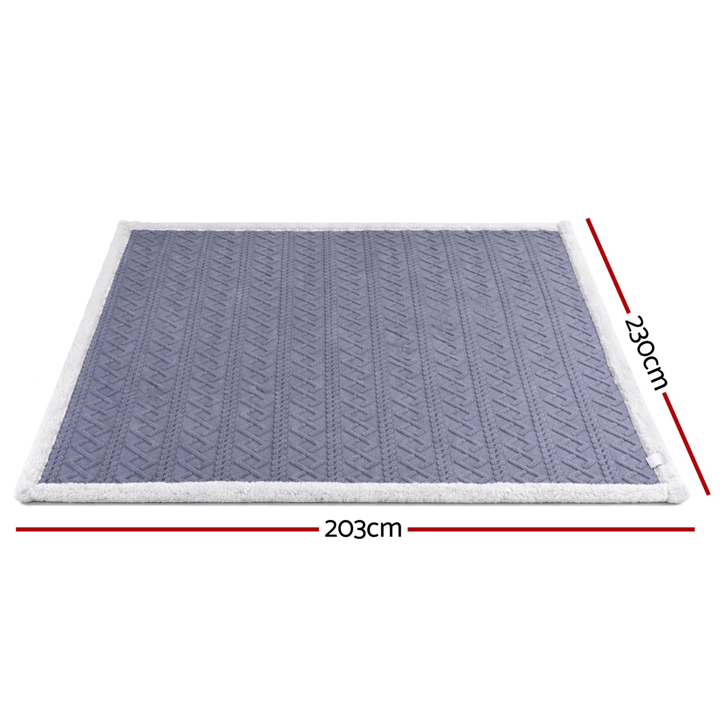 Giselle 203x230cm Throw Blanket Double-Sided Fleece Lightweight For Sofa Couch Bed - Image 3