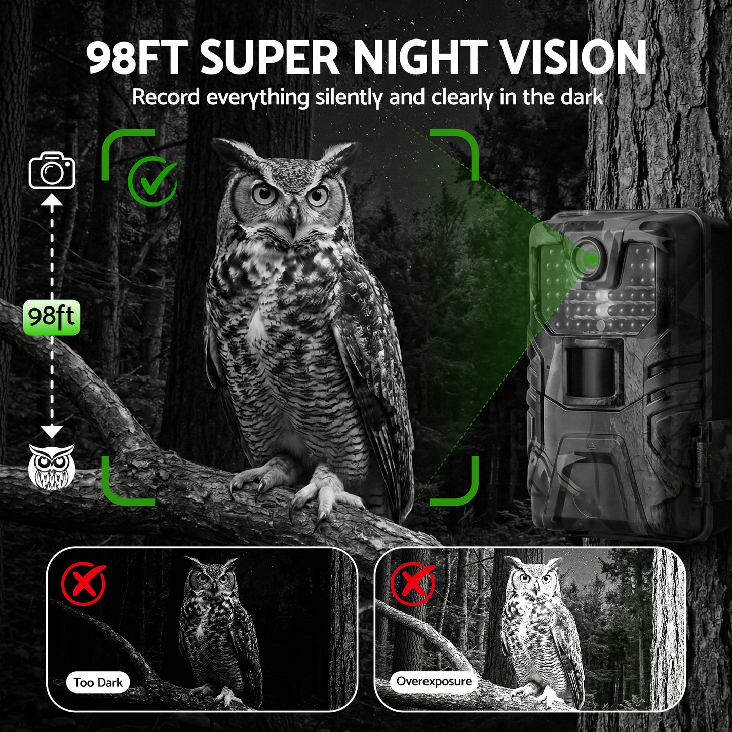 UL-TECH 4K WiFi Trail Camera 48MP 0.2s Trigger Game Camera Camo - Image 9