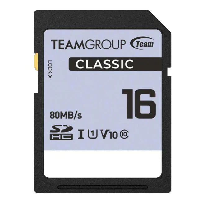 Team Group Classic 16GB SDHC UHS-I U1 V10 Memory Card - Digital Flash Memory