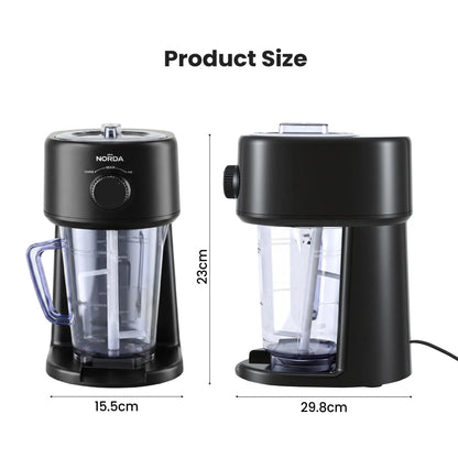 NORDA 1.1L Slushie Machine Shaved Ice Maker 3 Texture Levels Black - Image 2