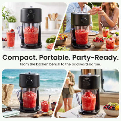 NORDA 1.1L Slushie Machine Shaved Ice Maker 3 Texture Levels Black - Image 9