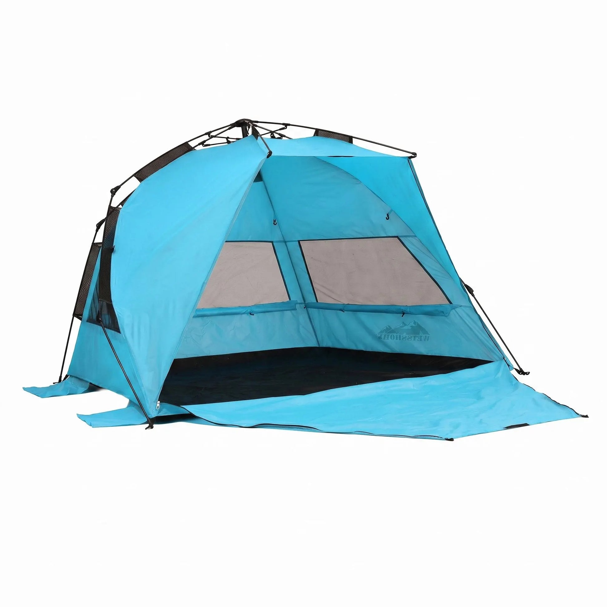 Weisshorn Beach Tent 3-4 Person Pop Up Sun Shade UPF 50 Automatic Outdoor Blue - Image 3