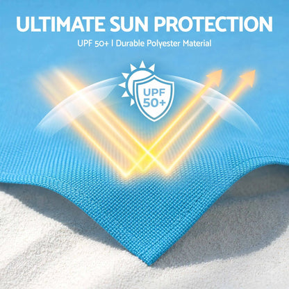 Weisshorn Beach Tent Sun Shelter UPF 50+ Shade 3x3m for 8 Person Outdoor - Image 5