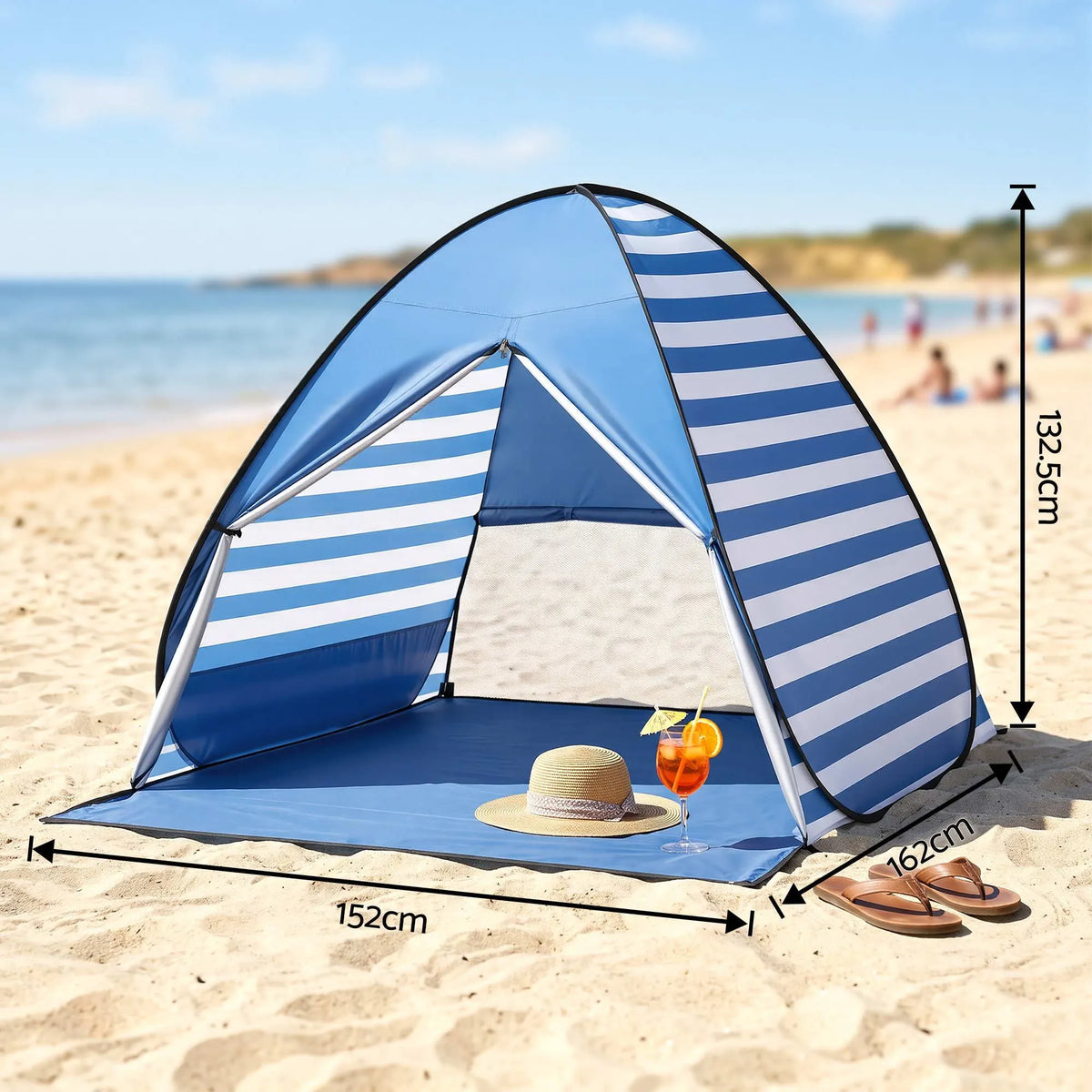Weisshorn Pop Up Beach Tent UPF50+ Sun Shade 2-3 Person Lightweight - Image 3