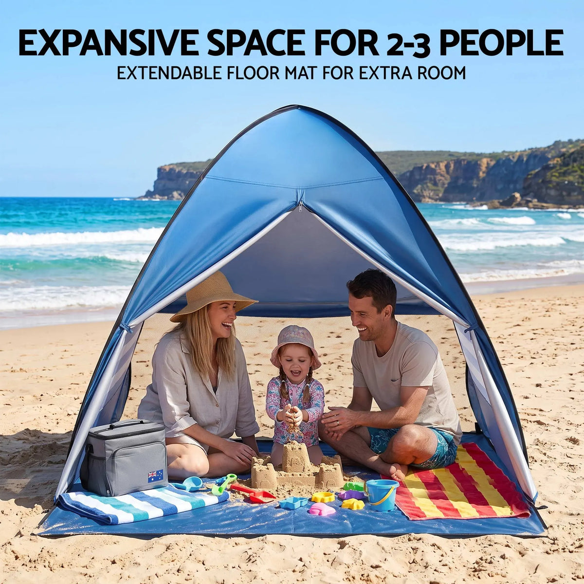 Weisshorn Pop Up Beach Tent UPF50+ Sun Shade 2-3 Person Lightweight - Image 8