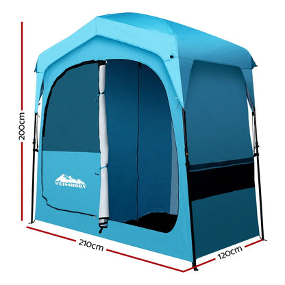 Weisshorn Double Camping Shower Toilet Tent Outdoor Fast Set Up Change Room - Image 2