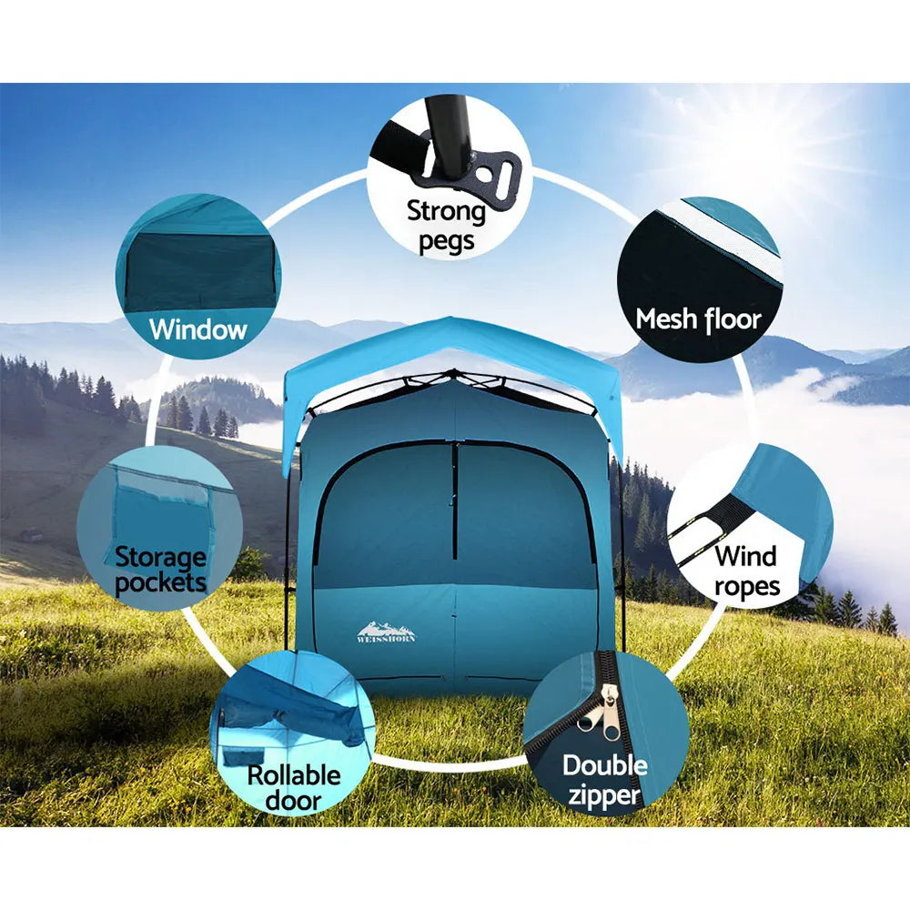 Weisshorn Double Camping Shower Toilet Tent Outdoor Fast Set Up Change Room - Image 5