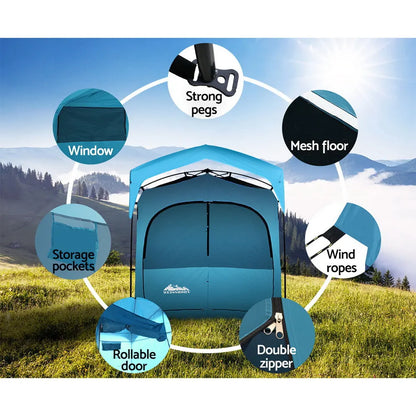 Weisshorn Double Camping Shower Toilet Tent Outdoor Fast Set Up Change Room - Image 5