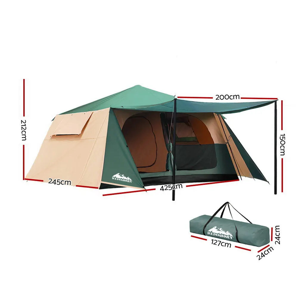 Weisshorn Instant Up Camping Tent 8 Person Pop up Tents Family Hiking Dome Camp - Image 2