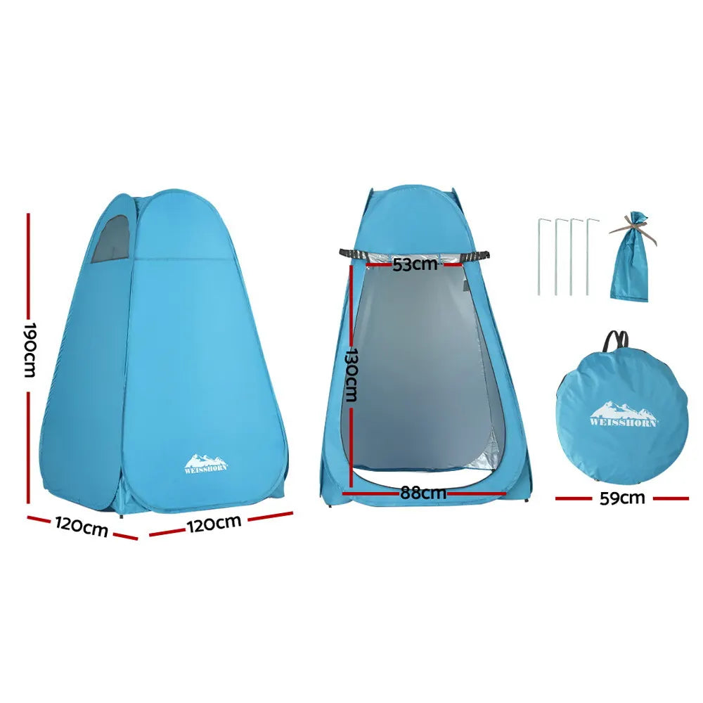 Weisshorn Pop up Camping Shower Toilet Tent Outdoor Privacy Change Room - Image 2