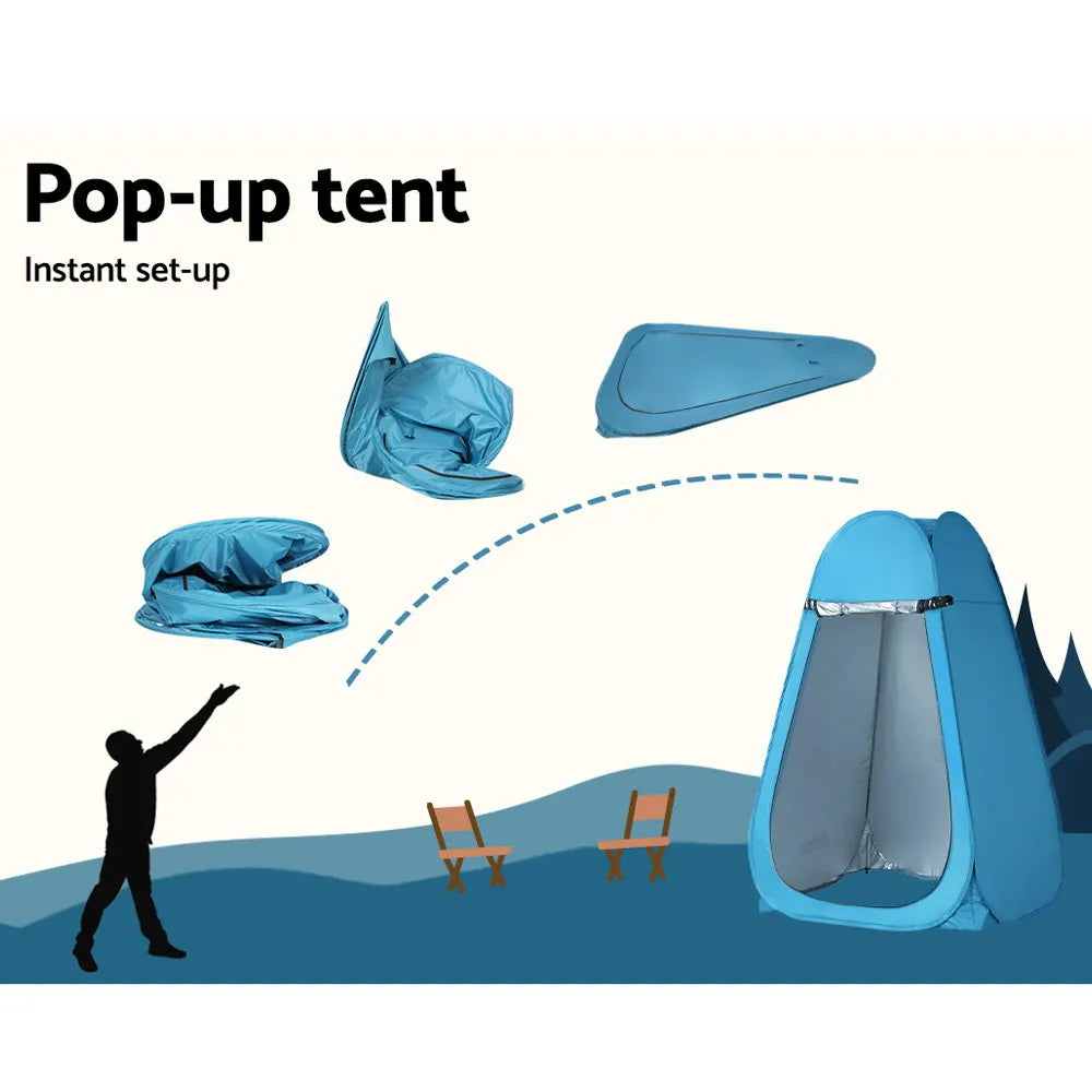 Weisshorn Pop up Camping Shower Toilet Tent Outdoor Privacy Change Room - Image 4