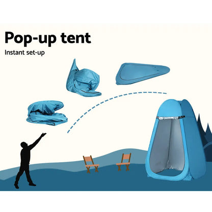Weisshorn Pop up Camping Shower Toilet Tent Outdoor Privacy Change Room - Image 4