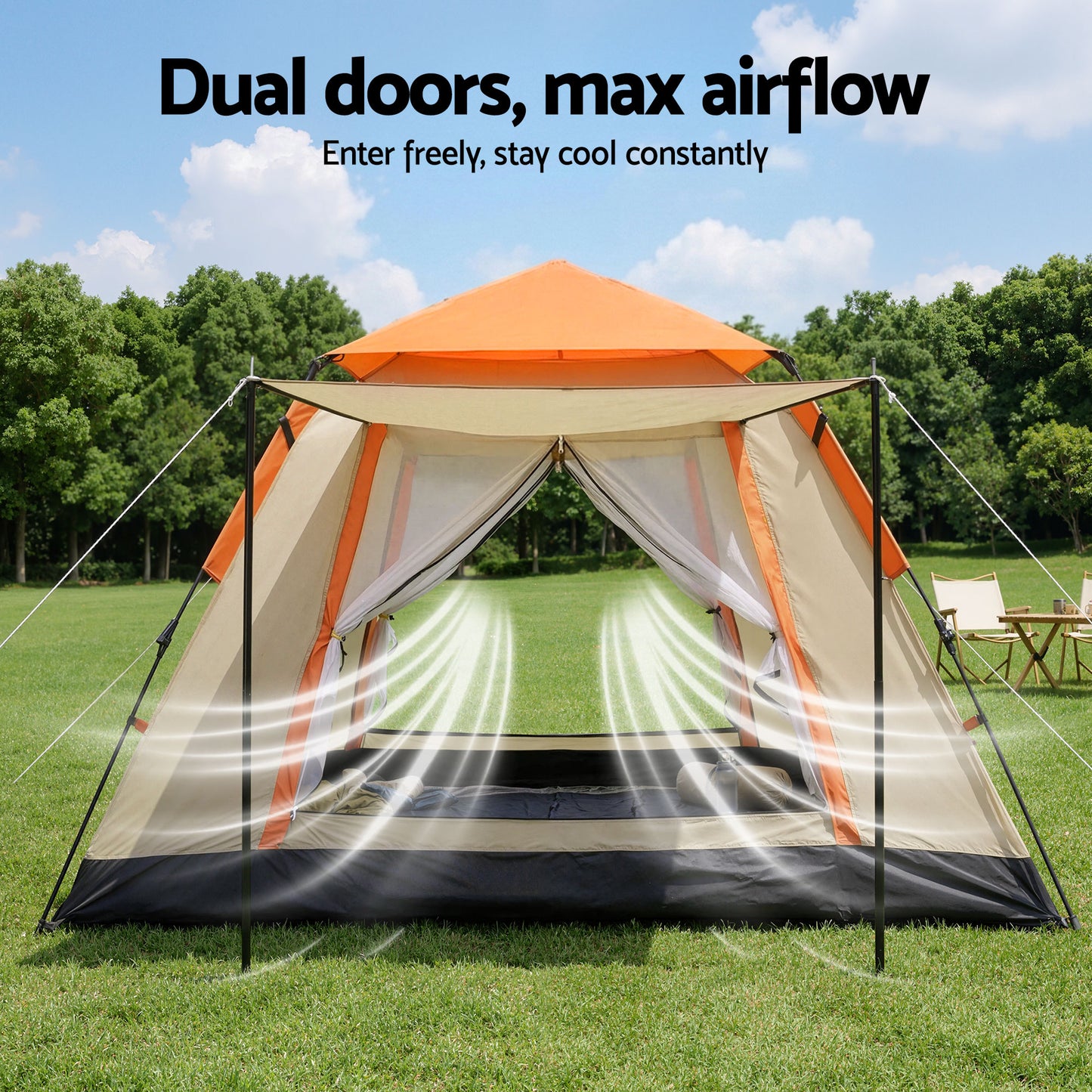 Weisshorn Pop Up Camping Tent 3-4 Person Automatic Tent Instant Setup Waterproof - Image 7