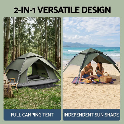 Weisshorn 2 Person Camping Tent Automatic Pop Up Water Repellent Shade Outdoor - Image 4