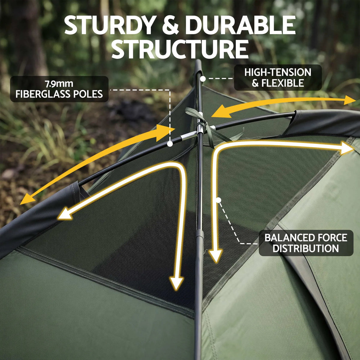 Weisshorn 1 Person Camping Tent Waterproof Hiking Vestibule Porch - Image 5