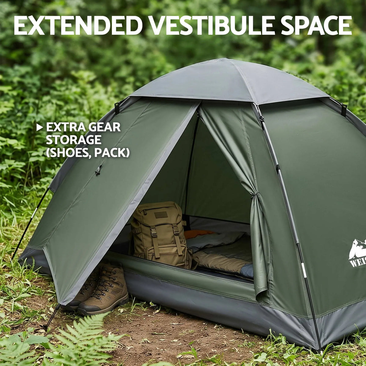 Weisshorn 1 Person Camping Tent Waterproof Hiking Vestibule Porch - Image 7