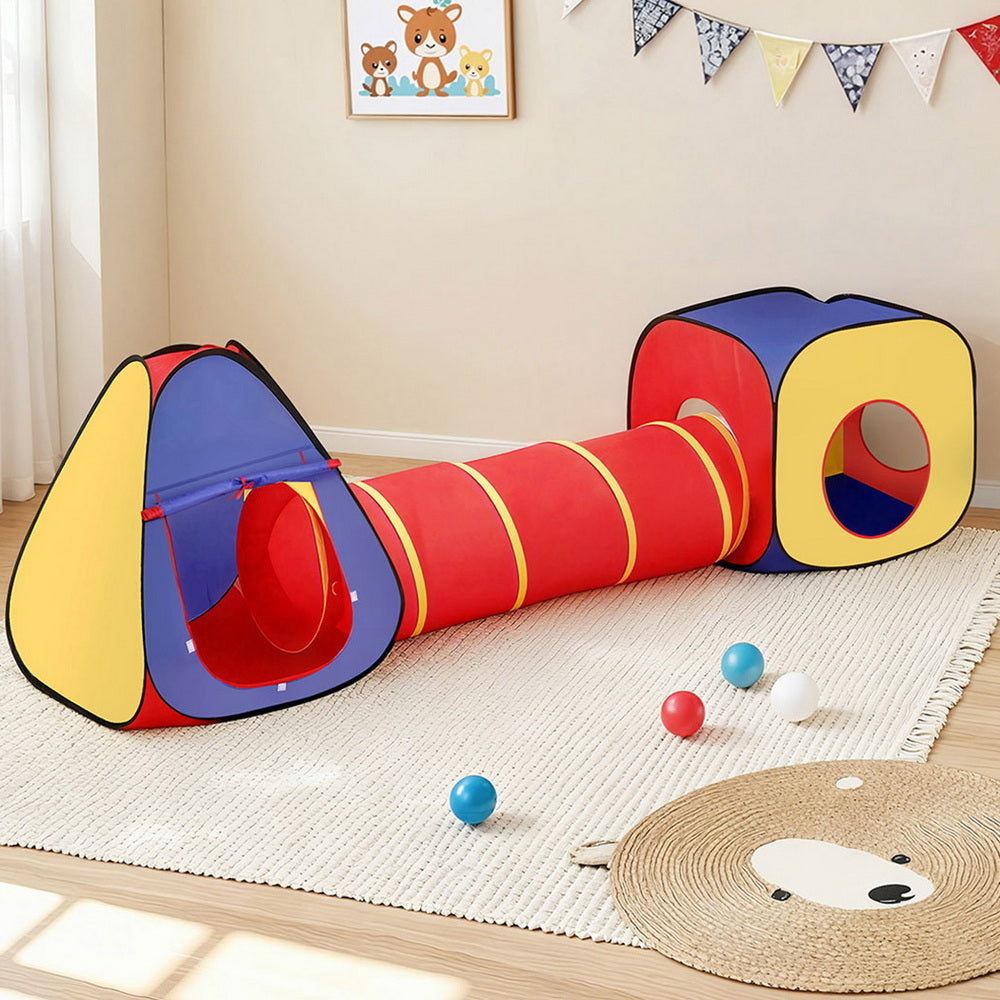 Keezi Kids Playhouse Play Tent Pop Up Teepee Castle Crawl Tunnel Outdoor Indoor Toys Children Gift - Image 7