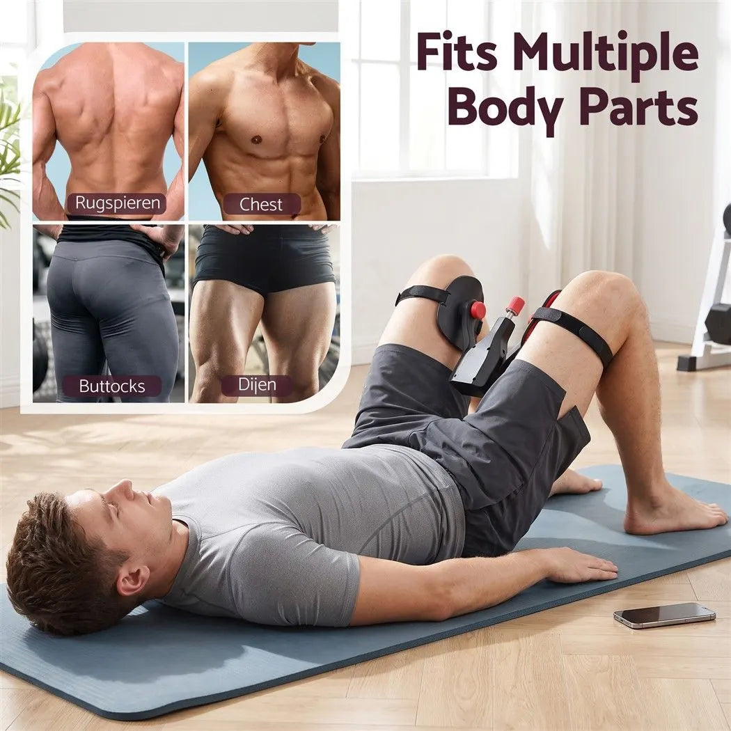 Everfit Pelvic Floor Exerciser Inner Thigh Kegel Trainer 35KG 360 Adjustable Men Women Black & Red - Image 7